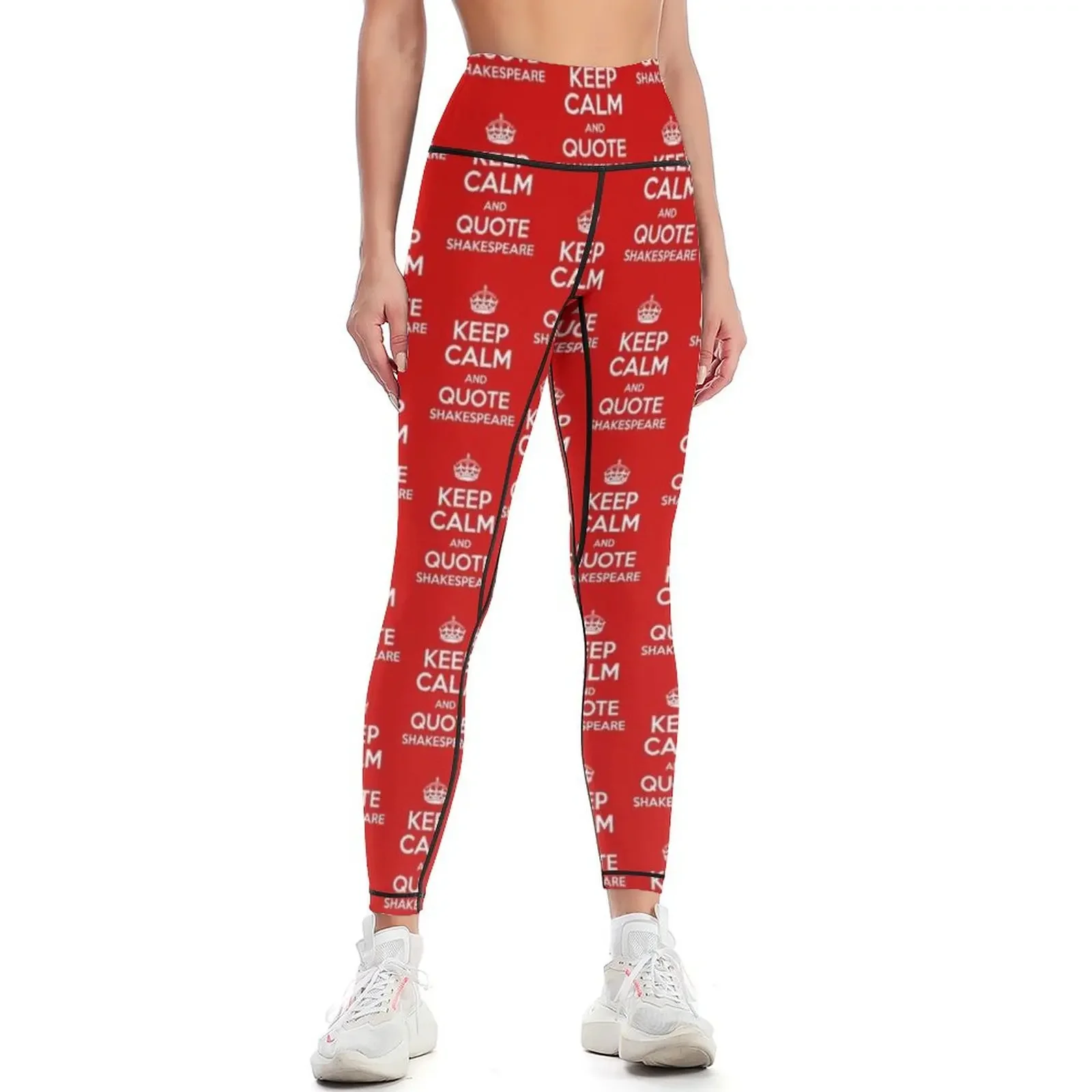 Yoga Fitness Quotes - Leggings Deportivos con Frases de Shakespeare