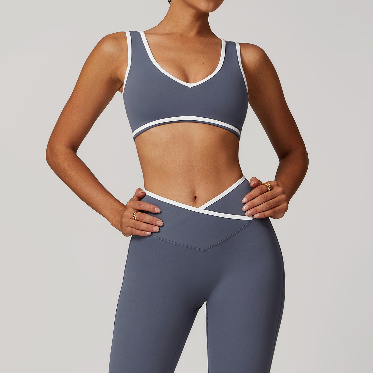 Yoga Fitness Up - Top Deportivo con Cuello en V