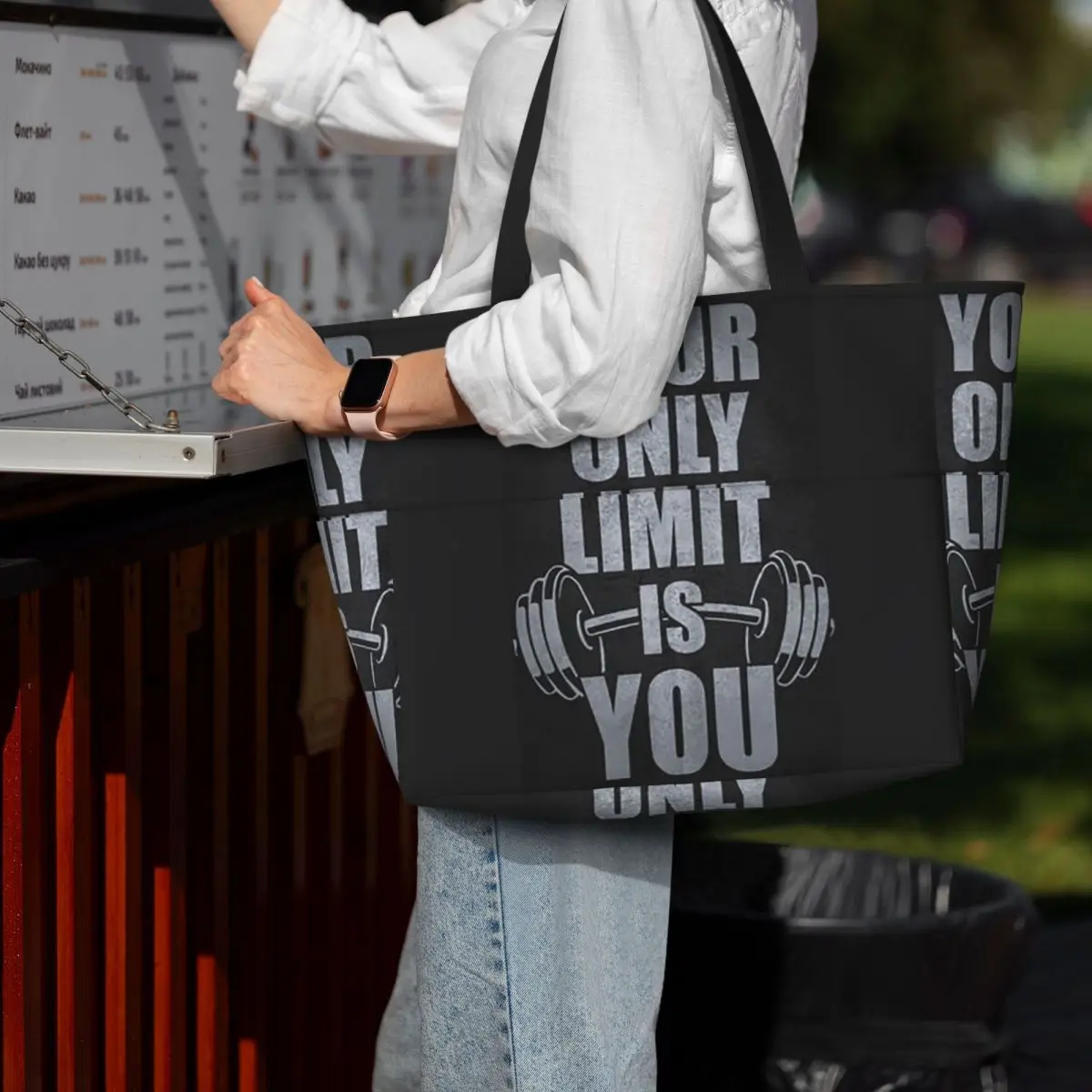 Yoga Fitness Quotes - Bolsa de playa con cita motivacional