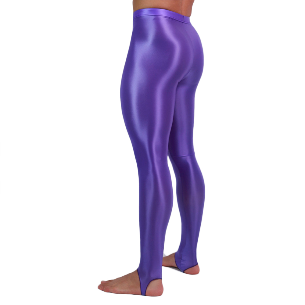 Yoga Fitness Plus - Pantalones ajustados elásticos brillantes para hombre,