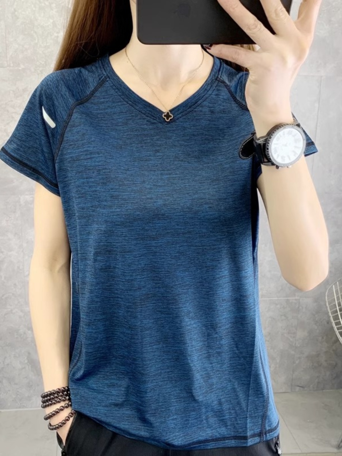 Yoga Fitness Plus - Camiseta de manga corta de secado