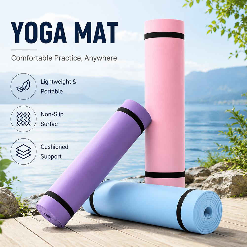Gym Floor Mats - Esterilla de Yoga gruesa antideslizante, colchoneta