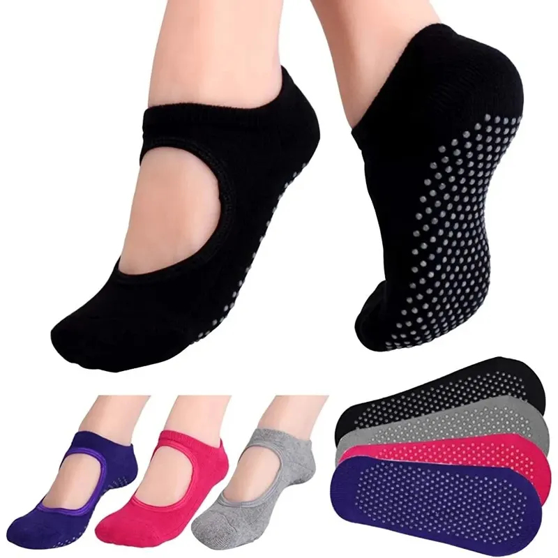 Yoga Fitness Gym - Calcetines de Yoga Antideslizantes sin Talón