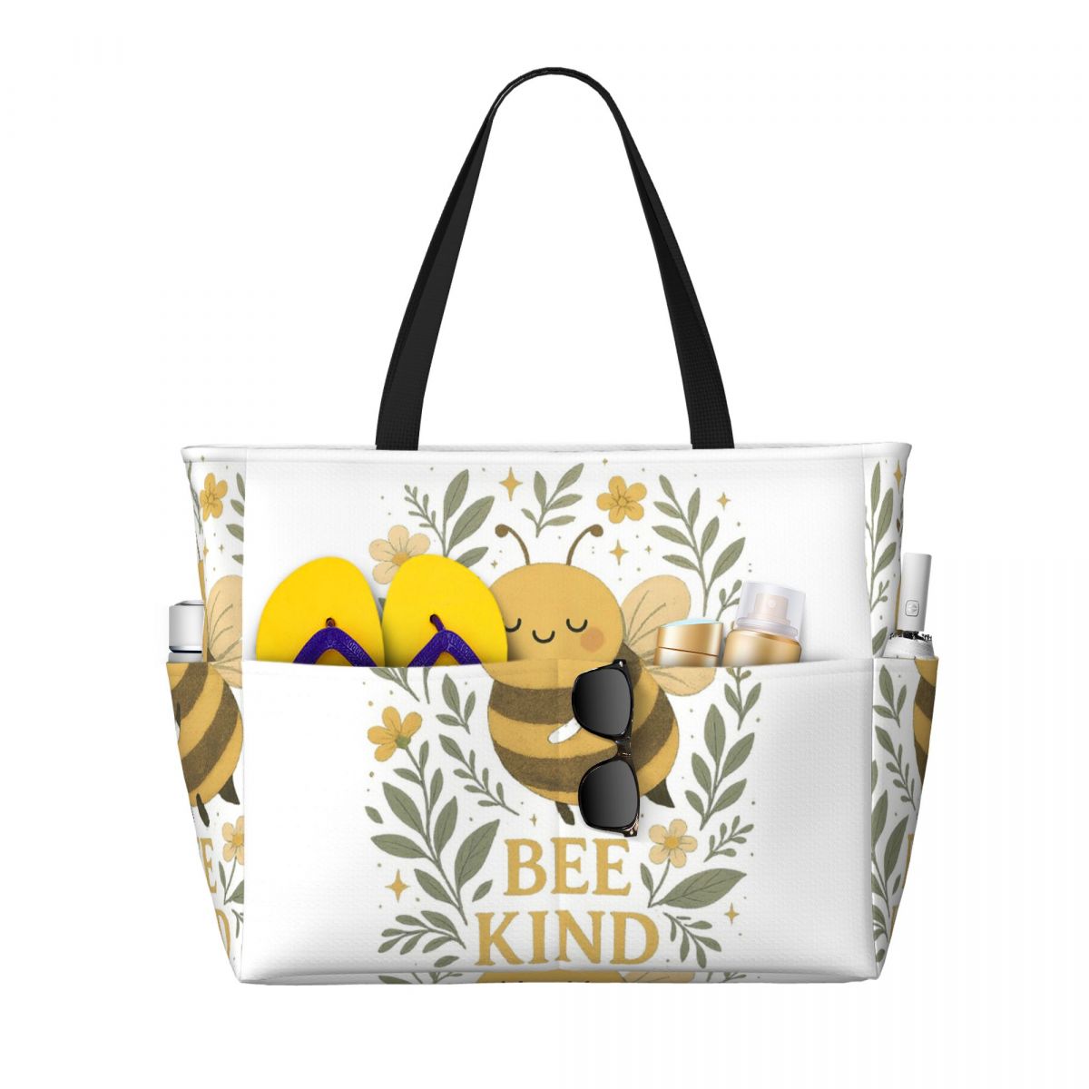 Bolsa de playa con diseño flor - Yoga Fitness Quotes reseña y precio