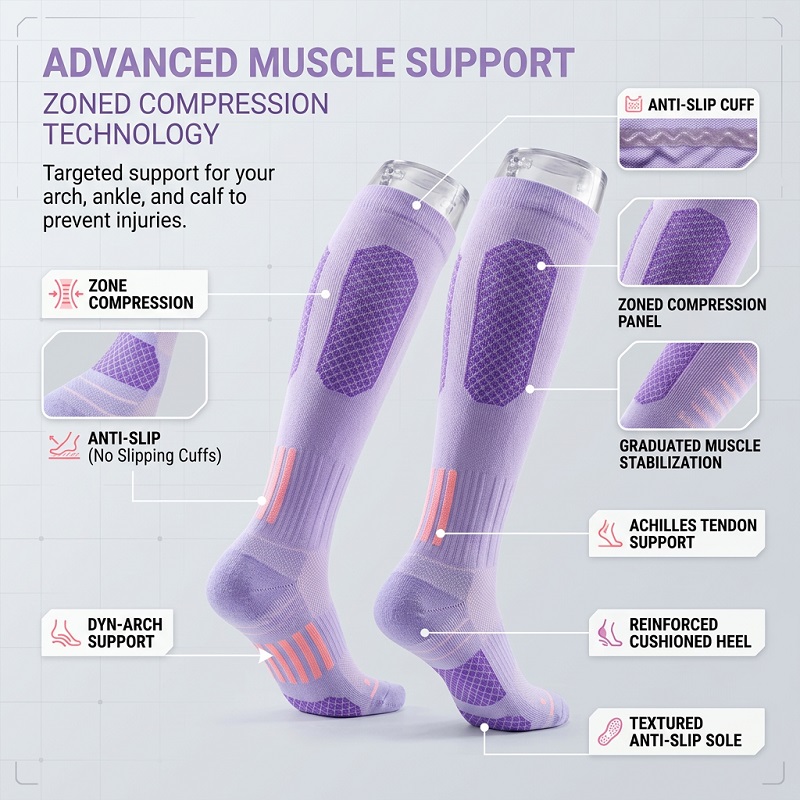 1/6 Pares de Calcetines Largos - Yoga And Fitness reseña y precio