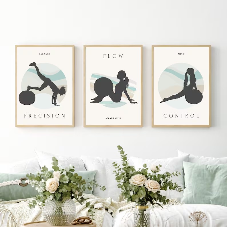 Pintura en lienzo minimalista  - Yoga Fitness Quotes reseña y precio