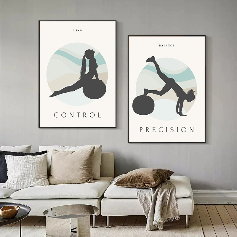 Pintura en lienzo minimalista  - Yoga Fitness Quotes reseña y precio