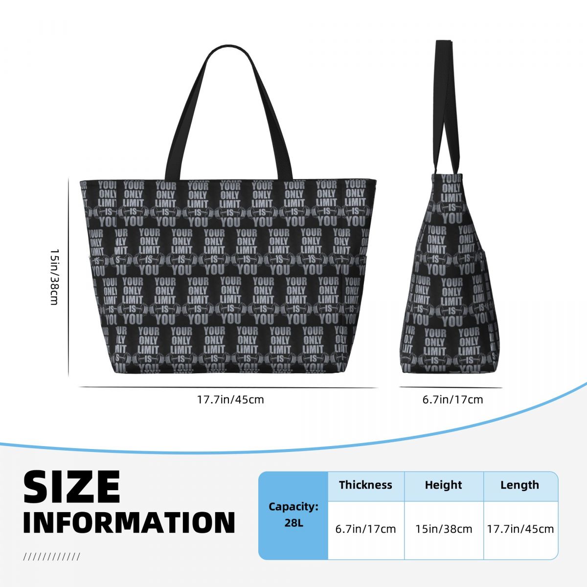 Bolsa de Gimnasio Deportiva, B - Yoga Fitness Quotes reseña y precio