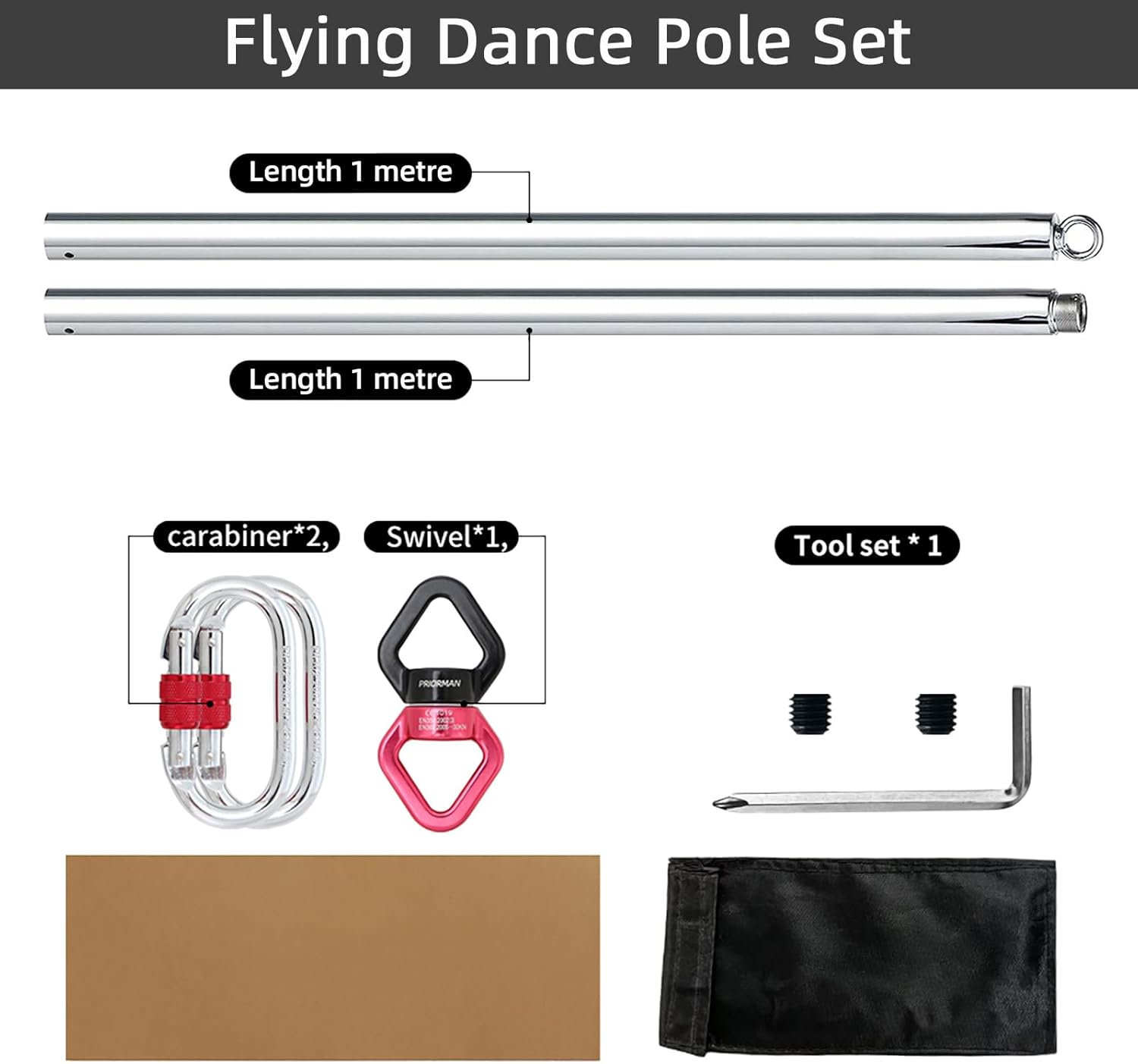 Barra de Baile Aéreo de 2 Metr - Yoga Fitness Spinning reseña y precio