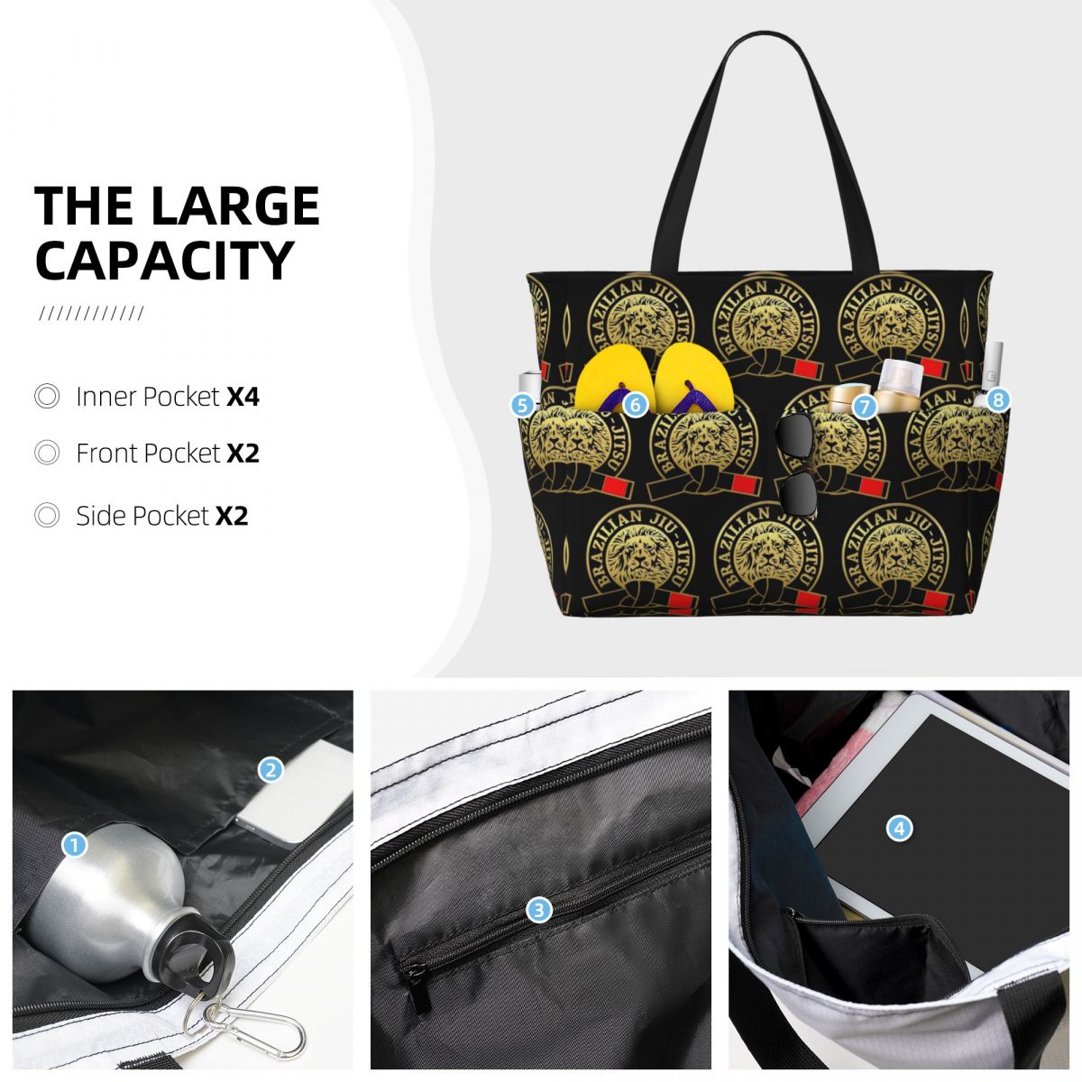Bolsa de Playa Deportiva para  - Yoga Fitness Jiu Jitsu reseña y precio