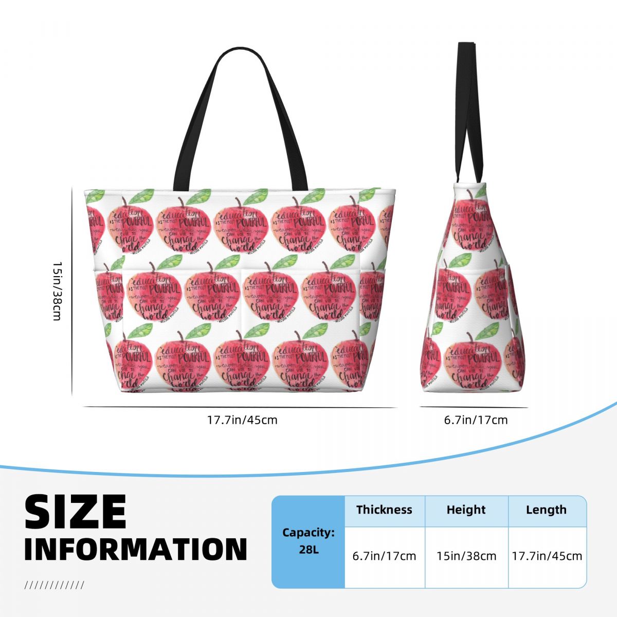 Bolso de mano grande con cita  - Yoga Fitness Quotes reseña y precio