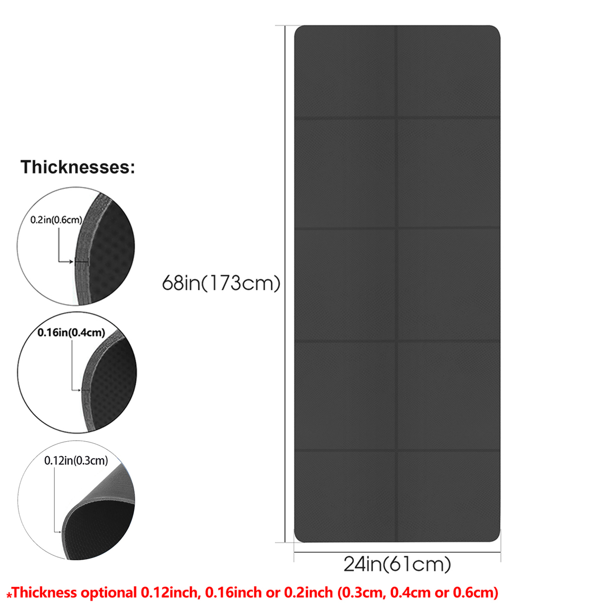 Estera de Yoga plegable, color - Thick Yoga Mat reseña y precio