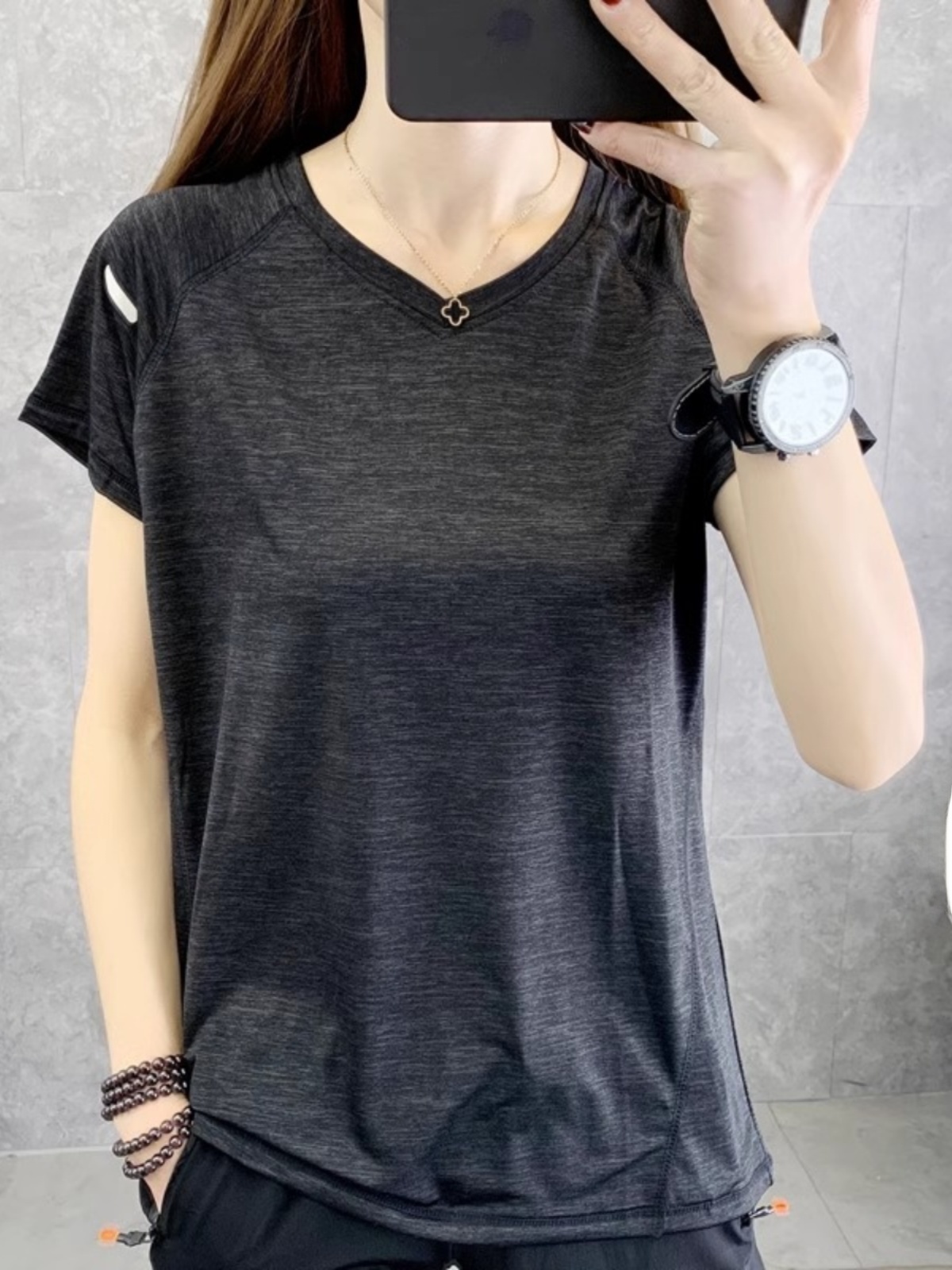 Camiseta de manga corta de sec - Yoga Fitness Plus reseña y precio