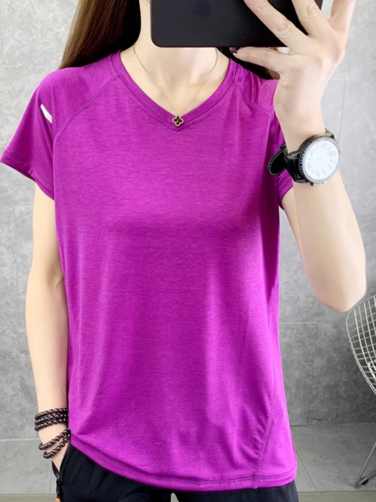 Camiseta de manga corta de sec - Yoga Fitness Plus reseña y precio
