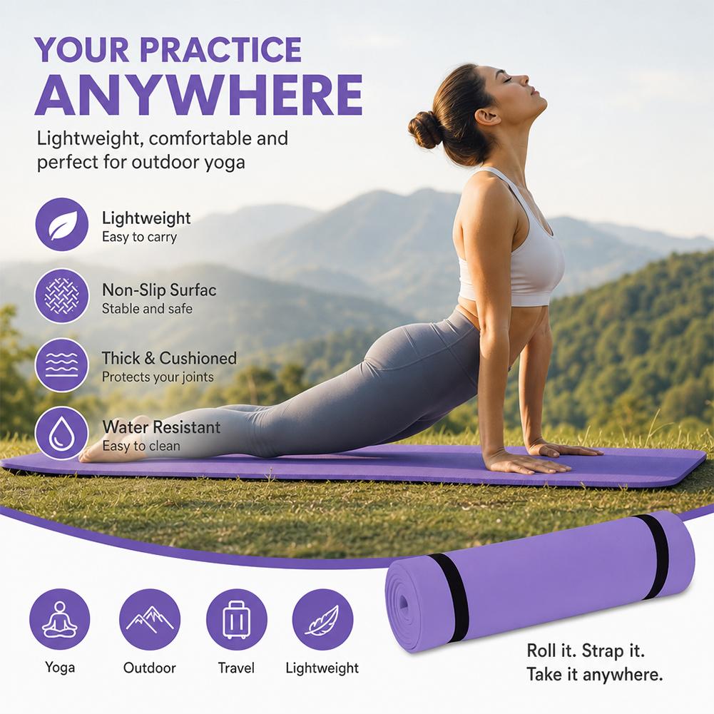 Esterilla de Yoga gruesa antid - Gym Floor Mats reseña y precio