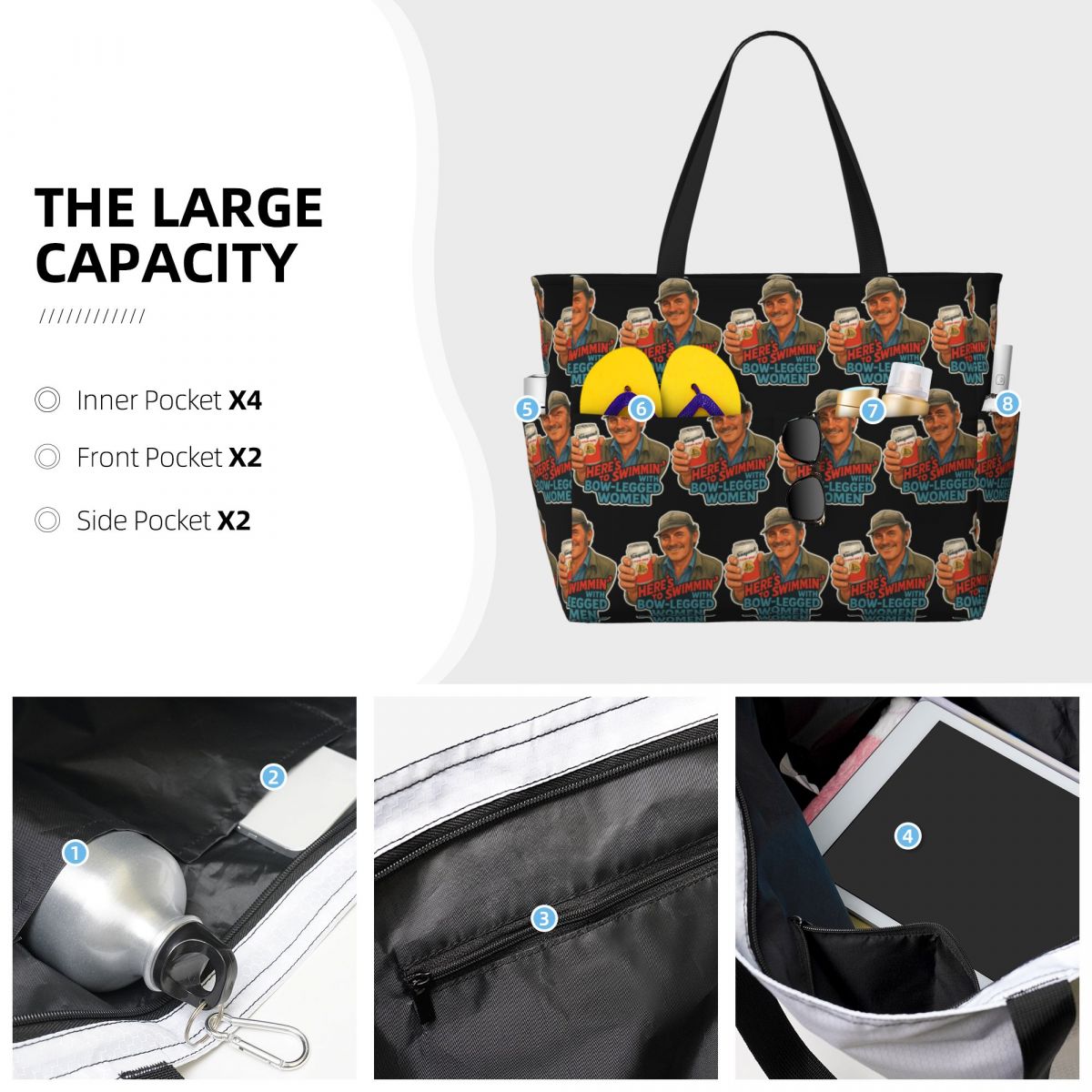 Bolsa de playa con cita de la  - Yoga Fitness Quotes reseña y precio